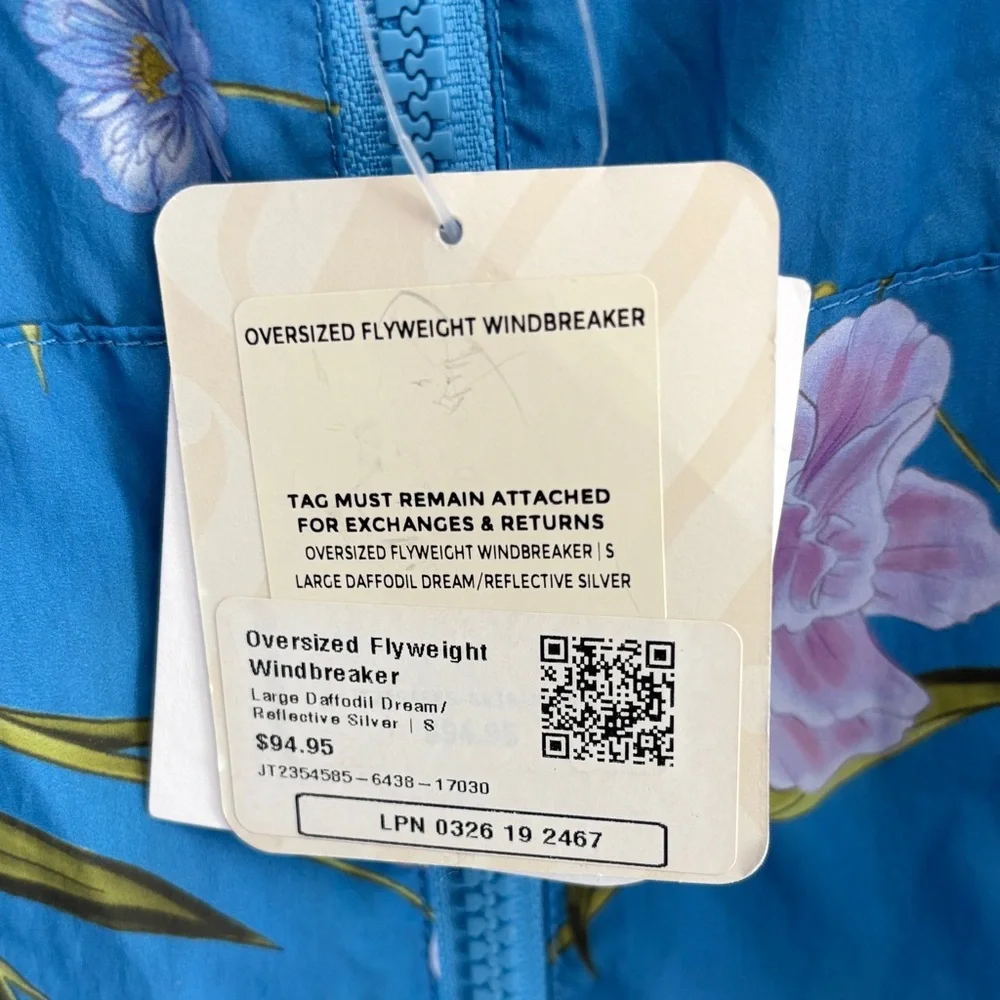 Fabletics Blue Floral windbreaker - Picture 2 of 8